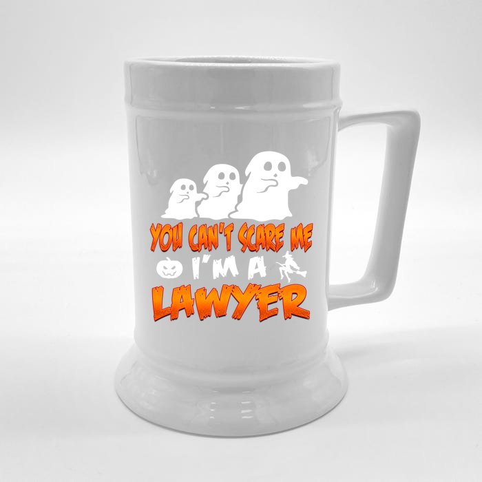 Lawyer Halloween Costume Meaningful Gift You Cant Scare Me Im A Lawyer Gift Front & Back Beer Stein