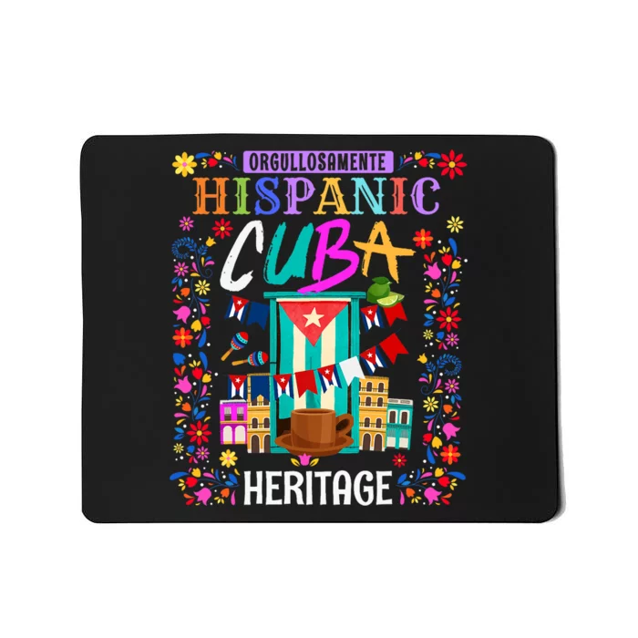 Latin Heritage Cuban Flag Outfit Idea For Women & Cuba Flag Mousepad