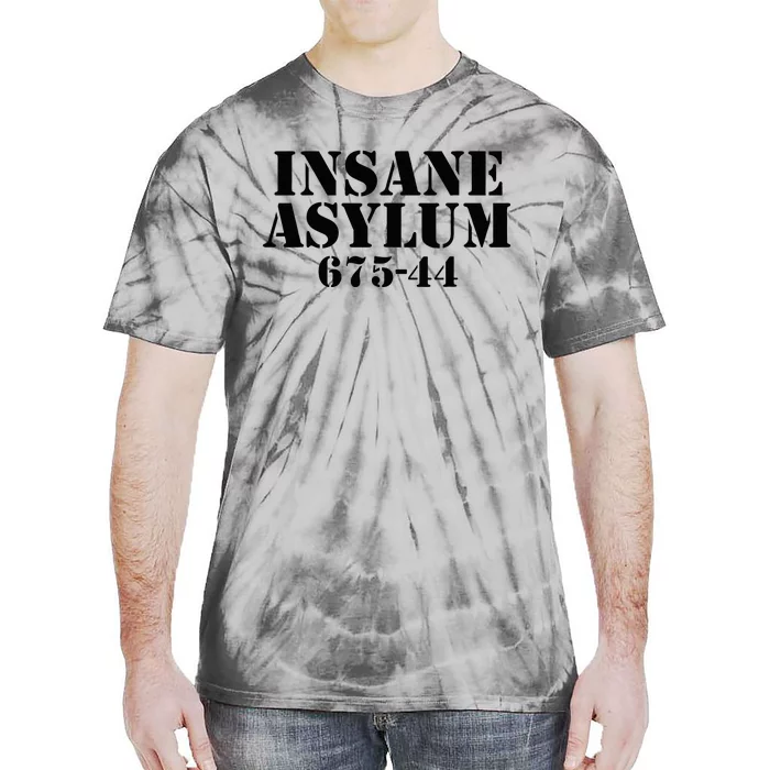 Lazy Halloween Costume Funny Asylum Prison Inmate Tie-Dye T-Shirt