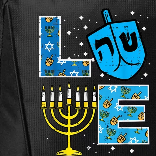 Love Hanukkah Dreidel Menorah Jewish Chanukah City Backpack