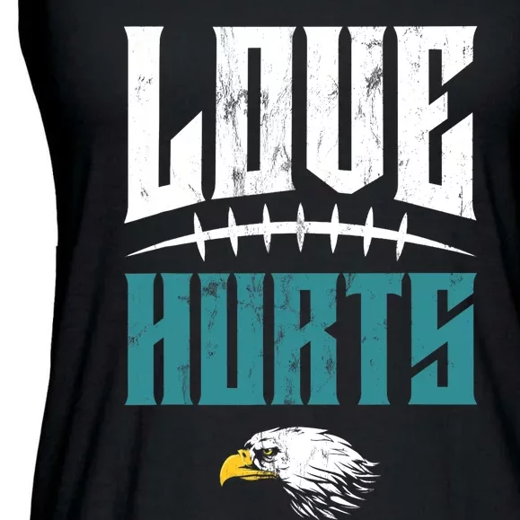 Love Hurts Distressed Ladies Essential Flowy Tank