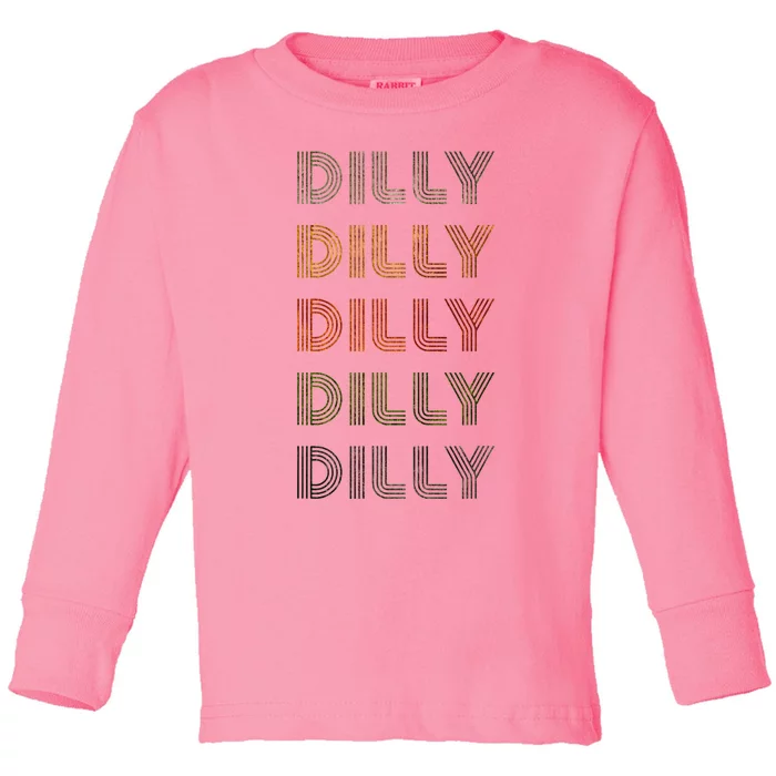 Love Heart Dilly Grunge Vintage Style Black Dilly Toddler Long Sleeve Shirt