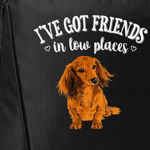 Long Haired Dachshund funny animal lovers City Backpack