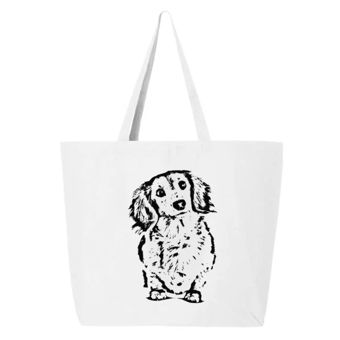 Long Hair Dachshund Lover Doxie Mom Dad Cute Wiener Dog 25L Jumbo Tote