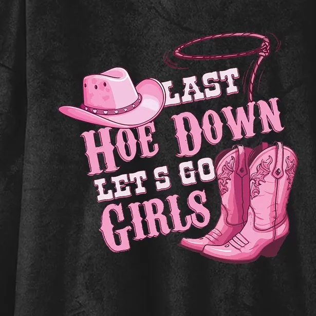 Last Hoe Down Bachelorette Western Style Hooded Wearable Blanket