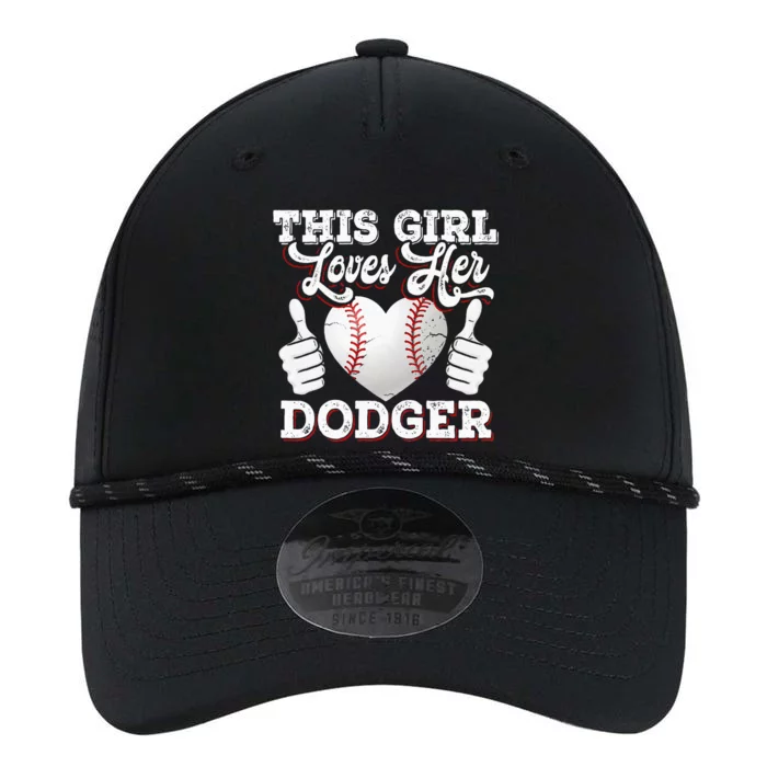 Loves Her Dodger Baseball Sport Cute Gift Performance The Dyno Cap