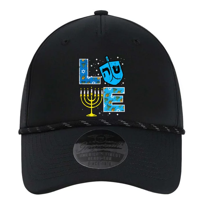 Love Hanukkah Dreidel Menorah Jewish Chanukah Performance The Dyno Cap