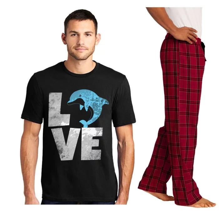 Love Heart Dolphins Dolpin Lover Ocean Sea Animal Pajama Set