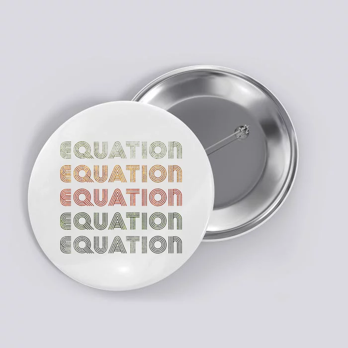 Love Heart Equation Grunge Vintage Style Black Equation Button