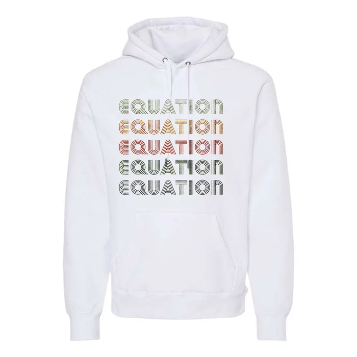 Love Heart Equation Grunge Vintage Style Black Equation Premium Hoodie