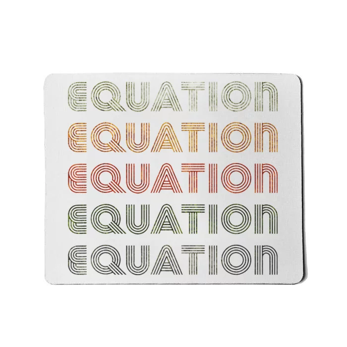 Love Heart Equation Grunge Vintage Style Black Equation Mousepad