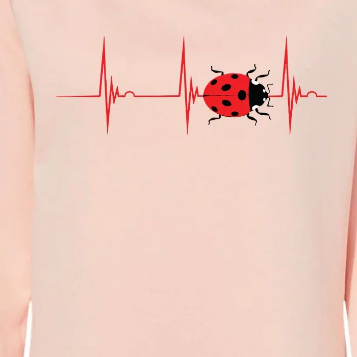 Ladybug Heartbeat EKG Pulse Insects Bugs Entomology Womens California Wash Sweatshirt