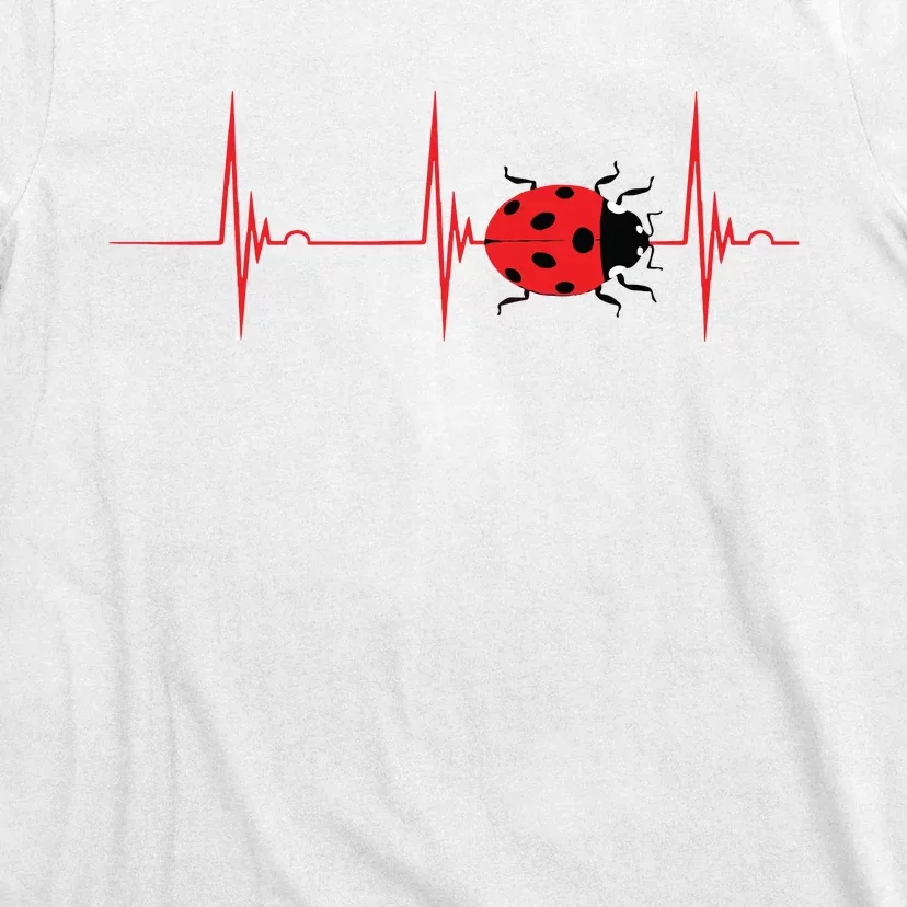 Ladybug Heartbeat EKG Pulse Insects Bugs Entomology T-Shirt