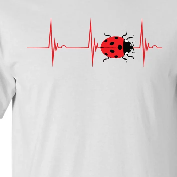 Ladybug Heartbeat EKG Pulse Insects Bugs Entomology Tall T-Shirt