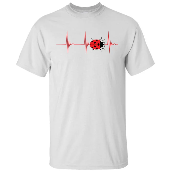 Ladybug Heartbeat EKG Pulse Insects Bugs Entomology Tall T-Shirt