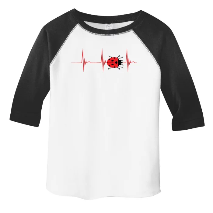 Ladybug Heartbeat EKG Pulse Insects Bugs Entomology Toddler Fine Jersey T-Shirt