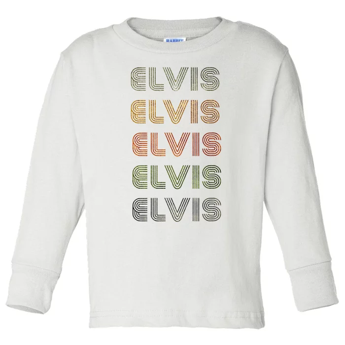 Love Heart E.L.V.Is Grungevintage Style Black E.L.V.I.S Toddler Long Sleeve Shirt