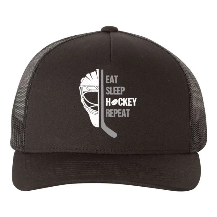 Lover Hockey Eat Sleep Hockey Repeat Christmas For Teen Yupoong Adult 5-Panel Trucker Hat