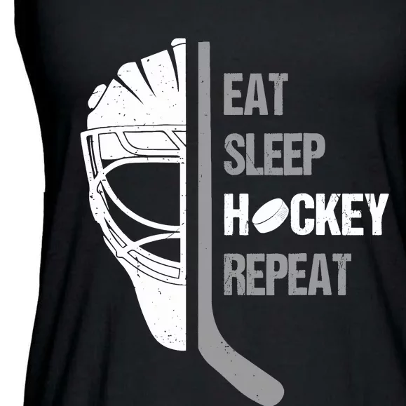 Lover Hockey Eat Sleep Hockey Repeat Christmas For Teen Ladies Essential Flowy Tank