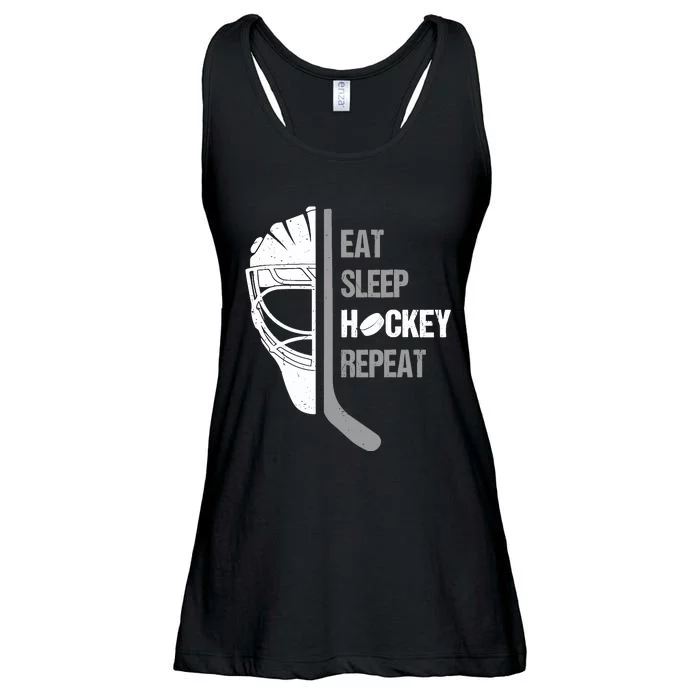 Lover Hockey Eat Sleep Hockey Repeat Christmas For Teen Ladies Essential Flowy Tank