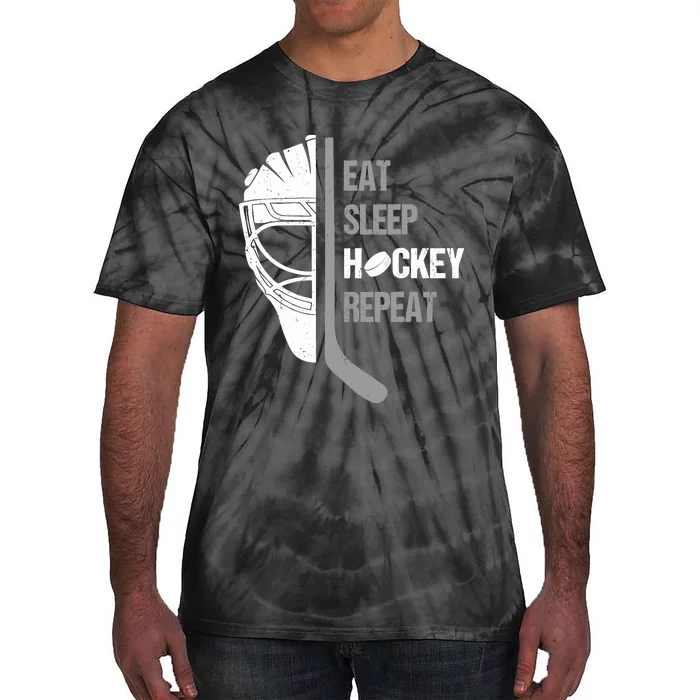 Lover Hockey Eat Sleep Hockey Repeat Christmas For Teen Tie-Dye T-Shirt