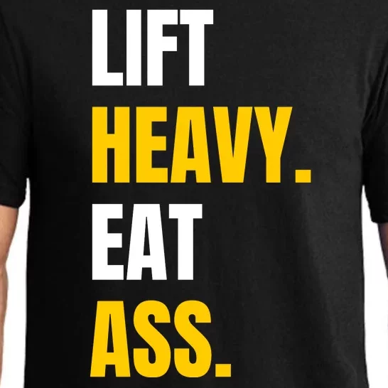 Lift Heavy Eat Ass Funny Adult Humor Workout Fitness Gym Pajama Set