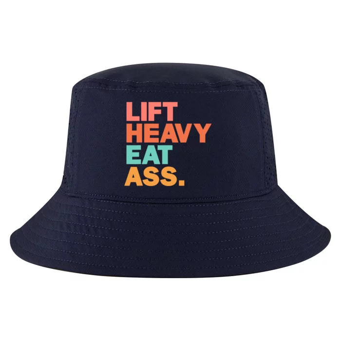 Lift Heavy Eat Ass Funny Adult Humor Workout Fitness Gym Cool Comfort Performance Bucket Hat