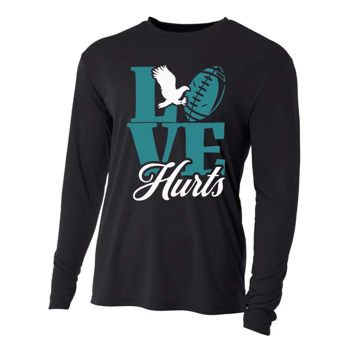 Love Hurts Eagles Retro Cooling Performance Long Sleeve Crew