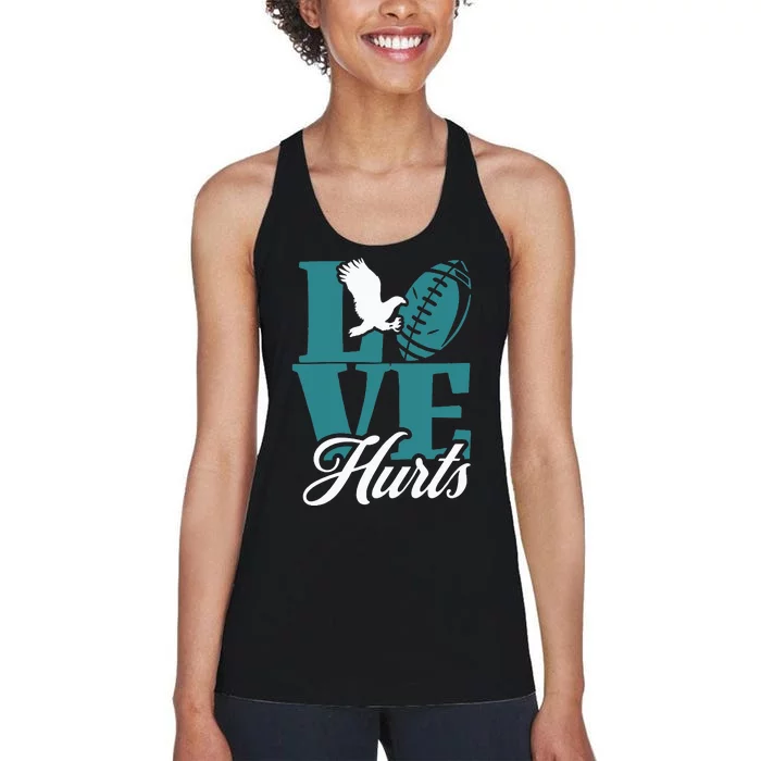 Love Hurts Eagles Retro Women's Racerback Tank