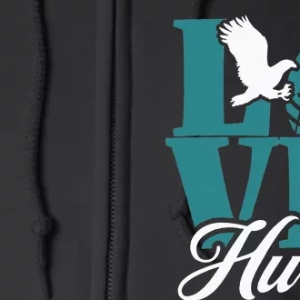 Love Hurts Eagles Retro Full Zip Hoodie