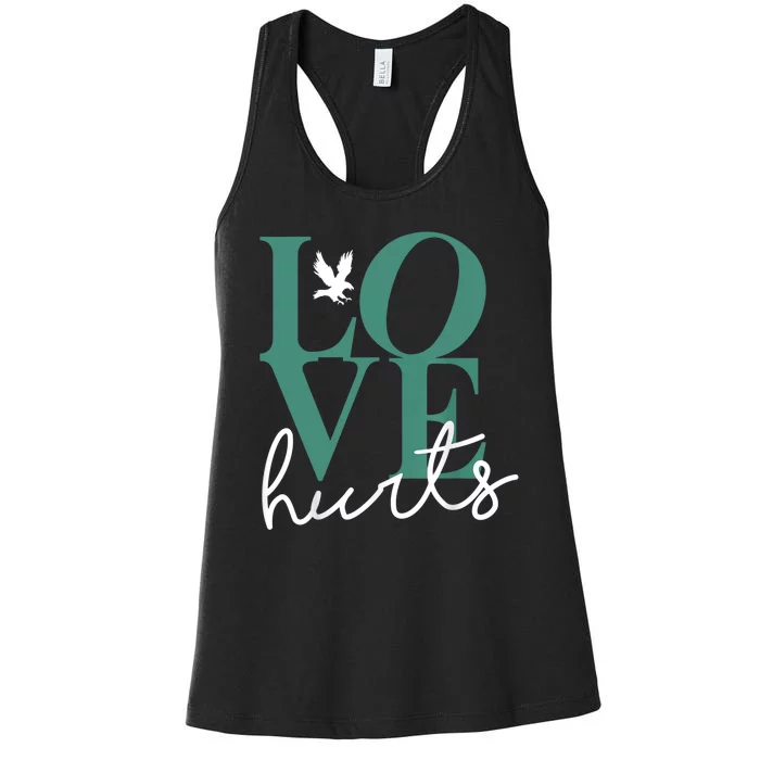 Love Hurts Eagle Retro Women's Racerback Tank