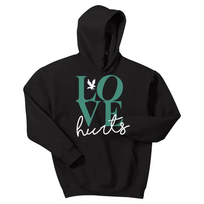 Love Hurts Eagle Retro Kids Hoodie