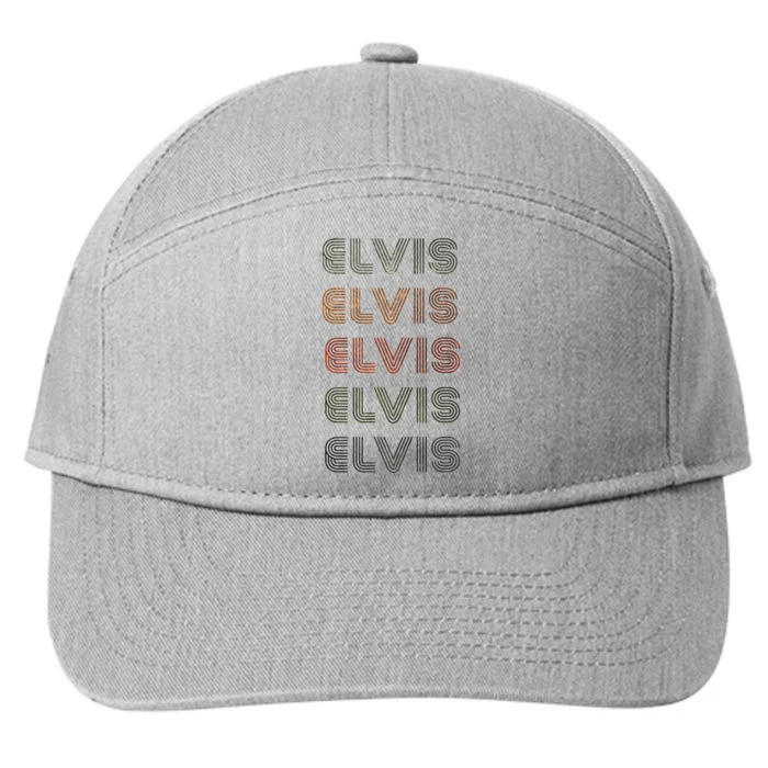 Love Heart E.L.V.I.S Grungevintage Style Black 7-Panel Snapback Hat