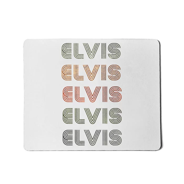 Love Heart E.L.V.I.S Grungevintage Style Black Mousepad