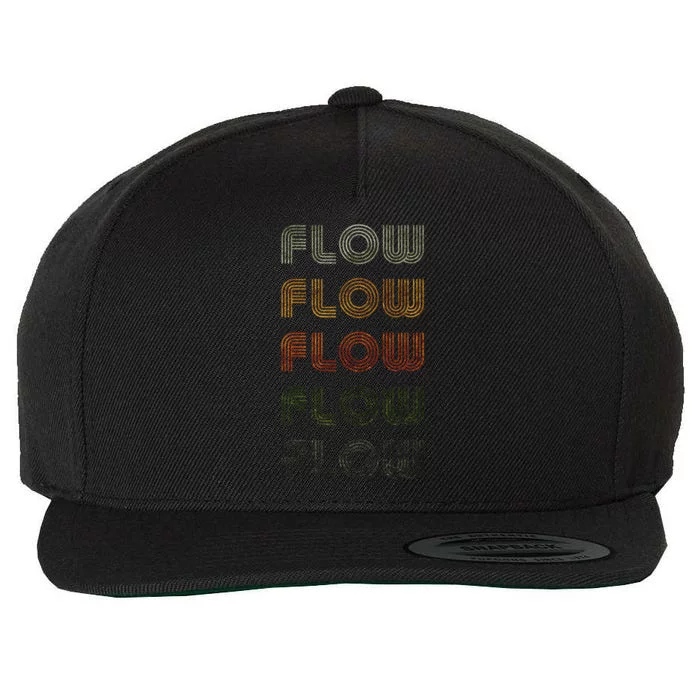 Love Heart Flow Grunge Vintage Style Black Flow Wool Snapback Cap