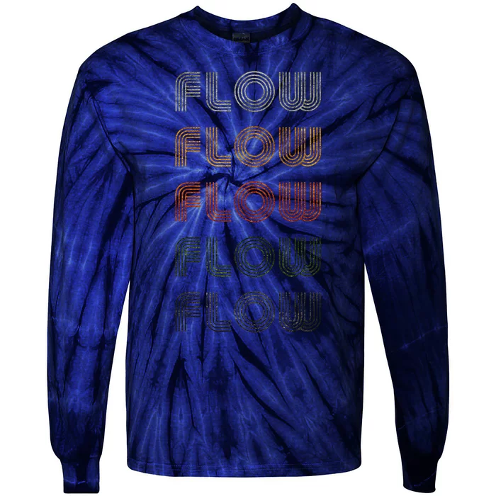 Love Heart Flow Grunge Vintage Style Black Flow Tie-Dye Long Sleeve Shirt