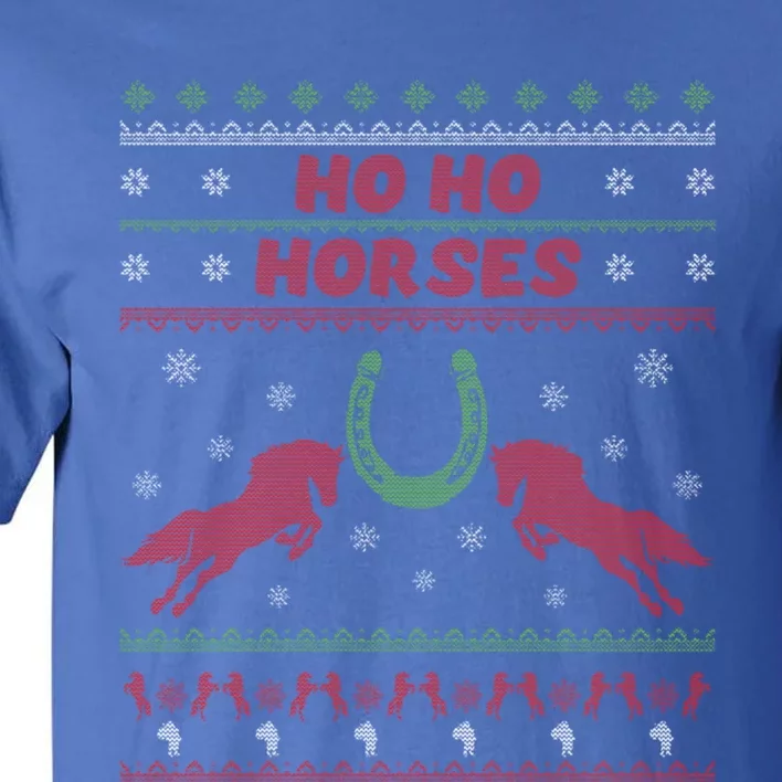 Love Horses Funny Christmas Santa Ugly Christmas Great Gift Tall T-Shirt