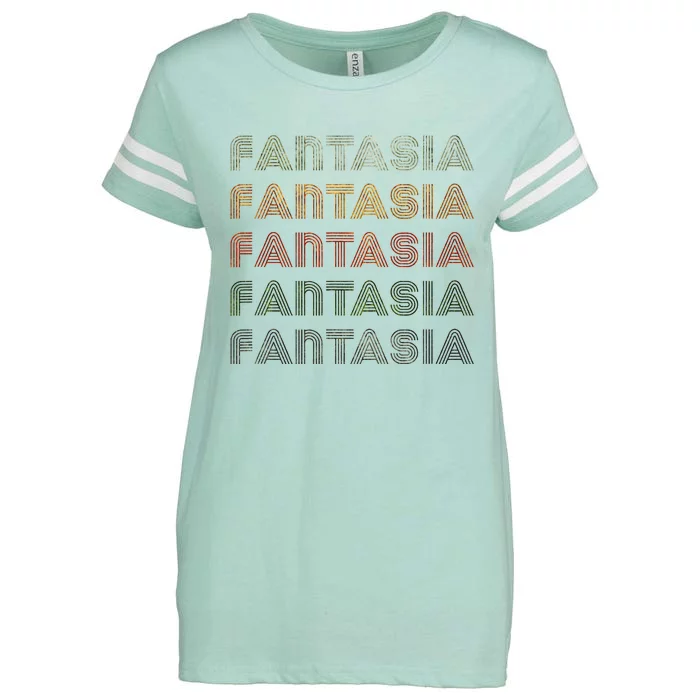 Love Heart Fantasia Grunge Vintage Style Black Fantasia Enza Ladies Jersey Football T-Shirt