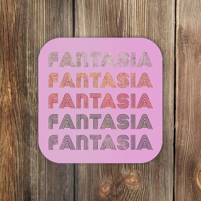 Love Heart Fantasia Grunge Vintage Style Black Fantasia Coaster