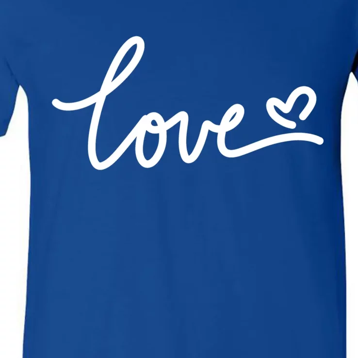 Love Heart For Valentine's Funny Gift V-Neck T-Shirt