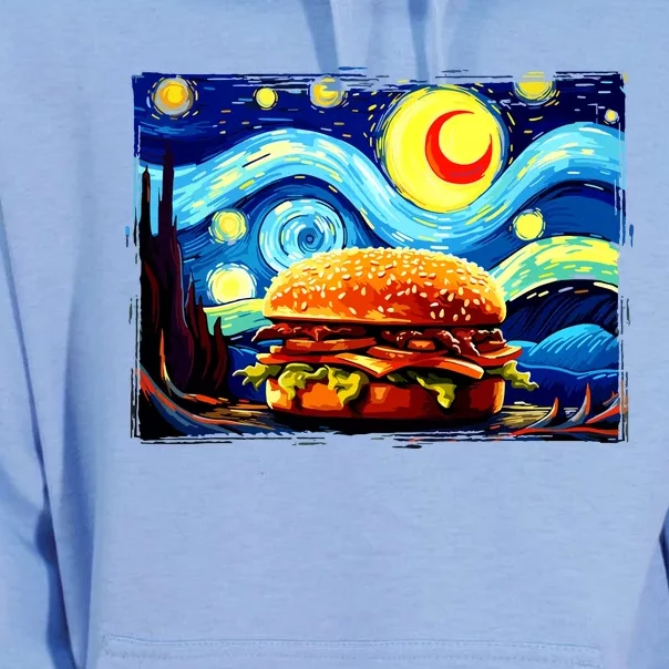 Love Hamburger Food Burger Van Gogh Unisex Surf Hoodie