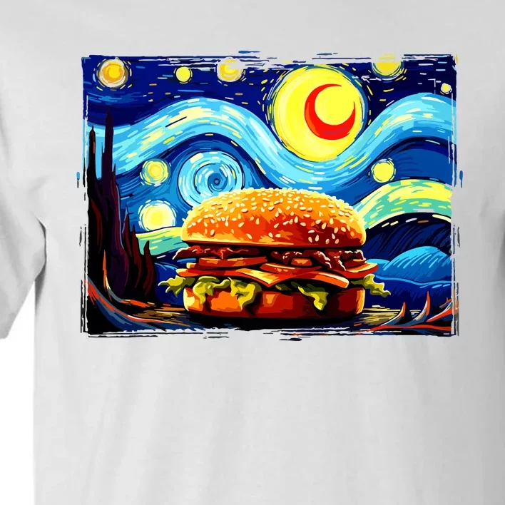 Love Hamburger Food Burger Van Gogh Tall T-Shirt