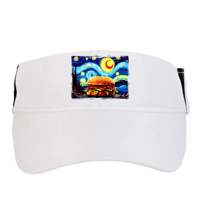 Love Hamburger Food Burger Van Gogh Adult Drive Performance Visor