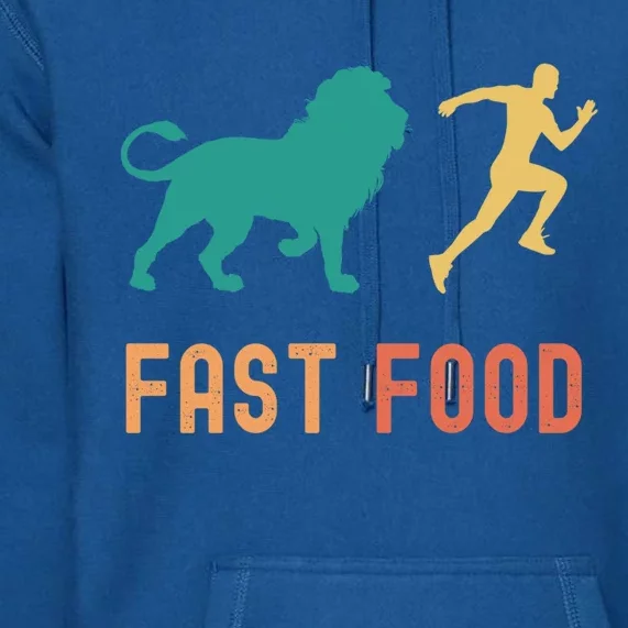 Lion Hunter Fast Food Funny Gift Premium Hoodie