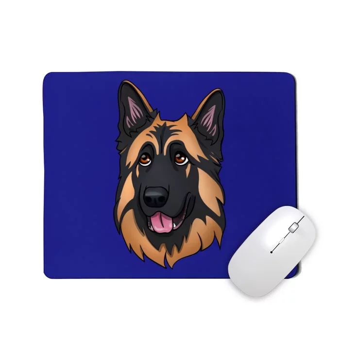 Long Hair Ger Shepherd Dog Funny Gift Mousepad