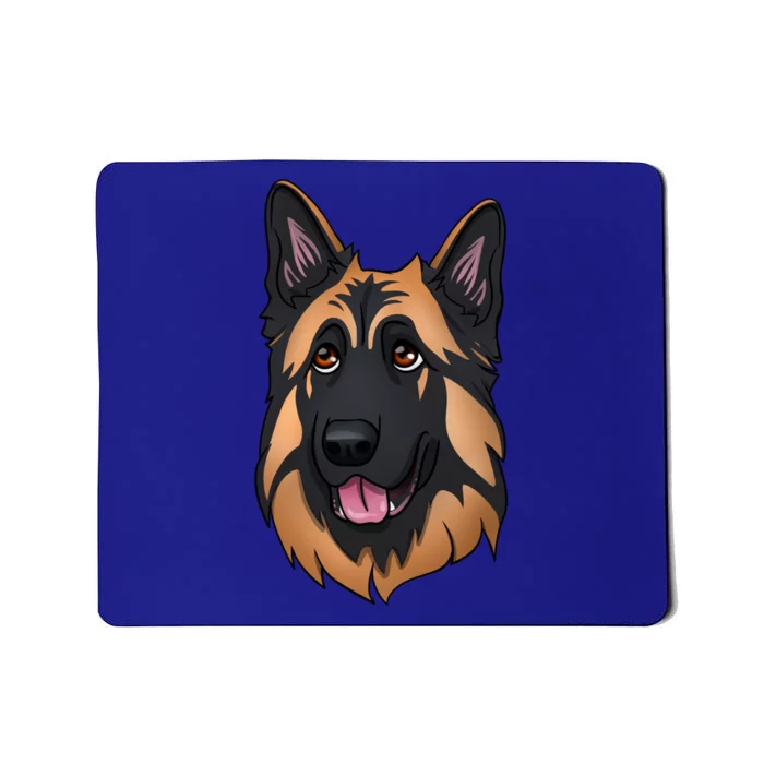 Long Hair Ger Shepherd Dog Funny Gift Mousepad