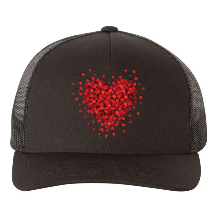 Love Heart Graphic Valentines Day Yupoong Adult 5-Panel Trucker Hat