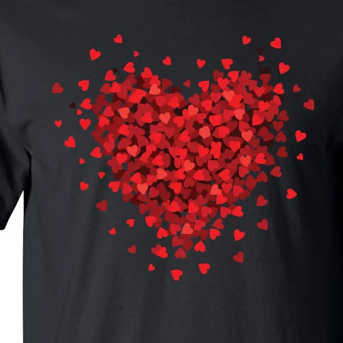 Love Heart Graphic Valentines Day Tall T-Shirt