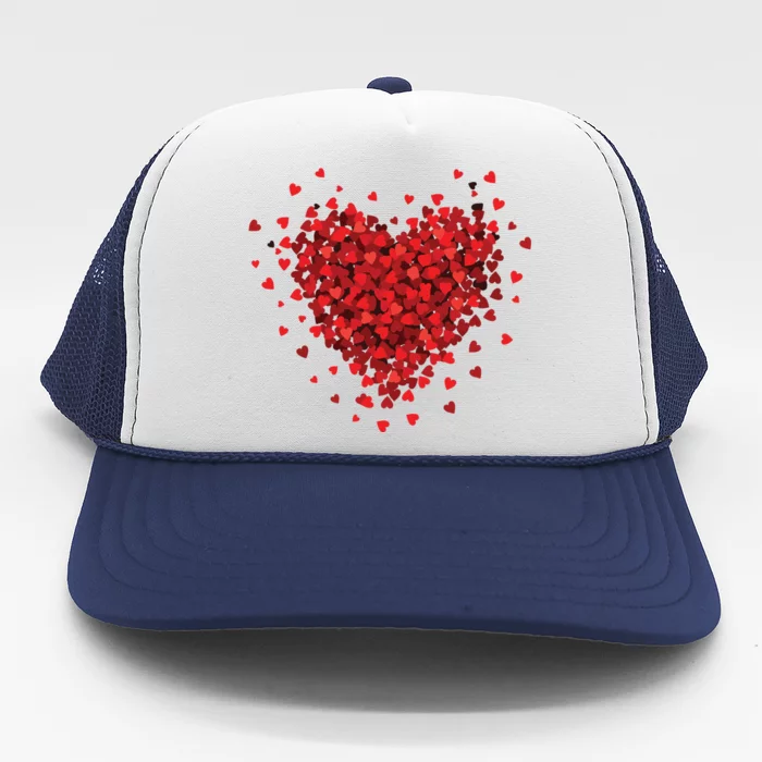 Love Heart Graphic Valentines Day Trucker Hat