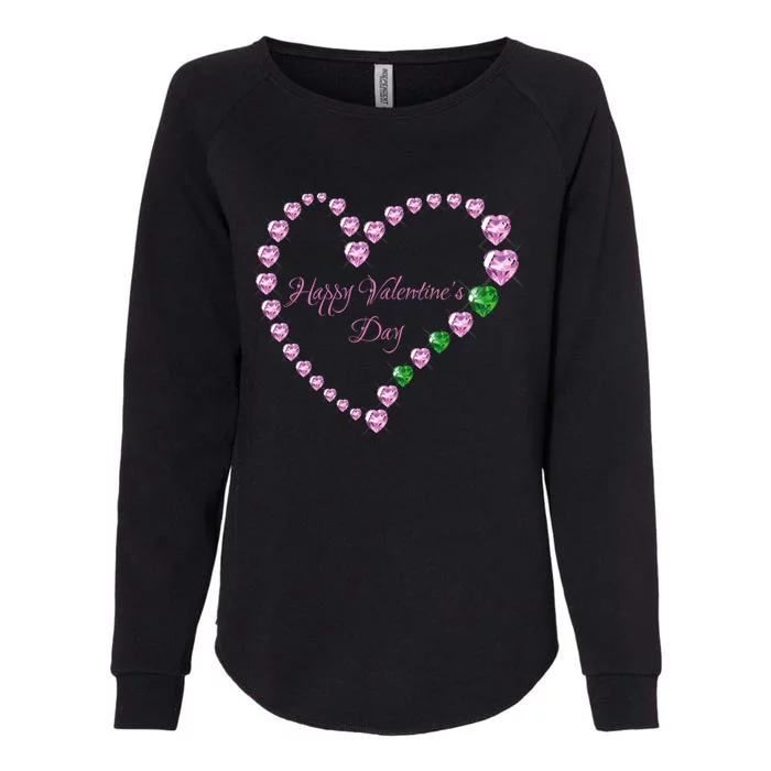 Love! Heartgiftshaped Gemstones Image Valentine Gift Womens California Wash Sweatshirt